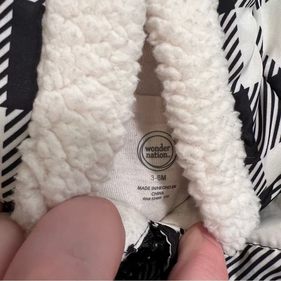 Wonder Nation Check Pram Black White - Picture 14 of 15